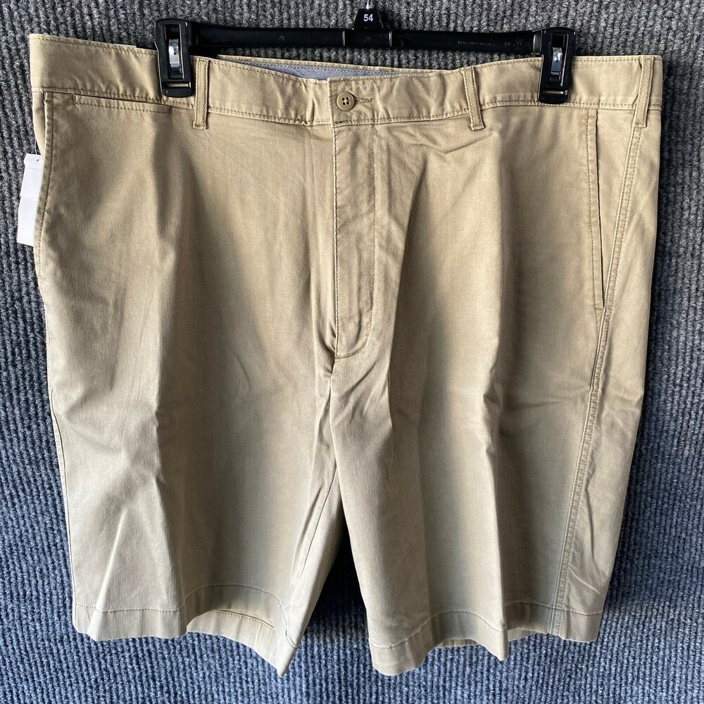 Cremieux Shorts Mens 42 Khaki Chino Casual Madison Golf Cotton Pockets NEW 9"